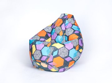 Кресло-мешок Груша малое, велюр принт, геометрия в Смоленске