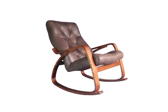 Кресло-качалка Гранд, замша шоколад в Смоленске - изображение