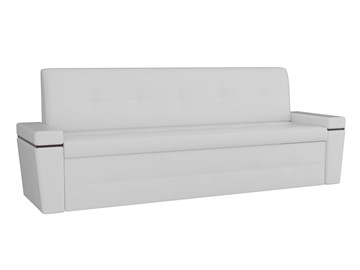 Кухонный прямой диван Деметра, Белый (экокожа) в Смоленске - предосмотр
