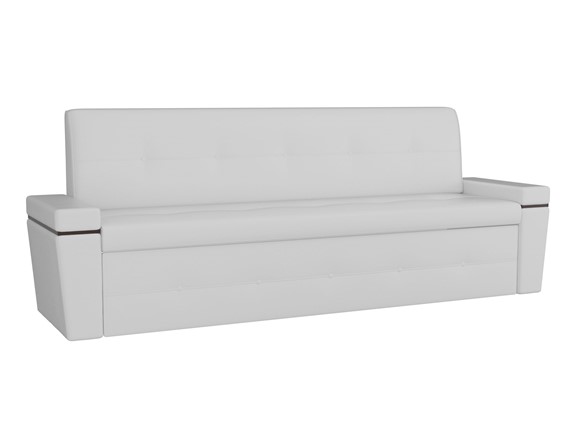 Кухонный прямой диван Деметра, Белый (экокожа) в Смоленске - изображение