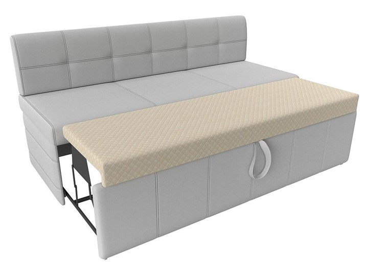 Кухонный прямой диван Лео, Белый (экокожа) в Смоленске - изображение 3