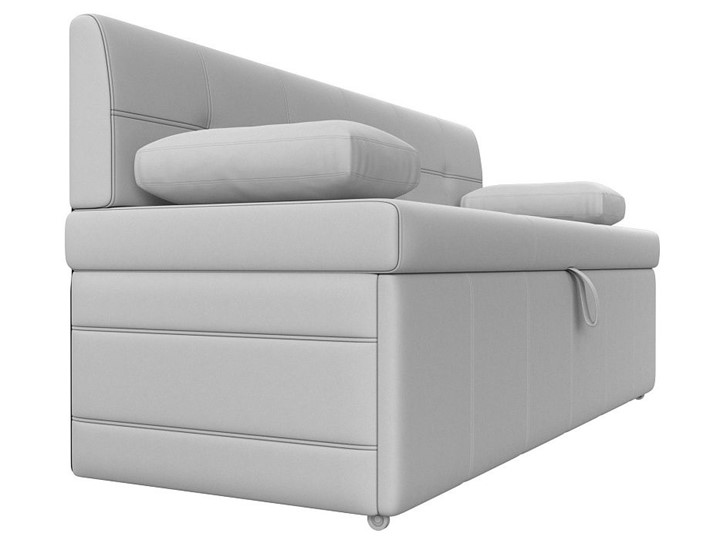 Кухонный прямой диван Лео, Белый (экокожа) в Смоленске - изображение 6