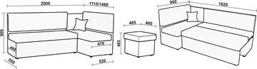 Кухонный угловой диван Нео КМ 3 с механизмом 2000*1110 в Смоленске - предосмотр 20