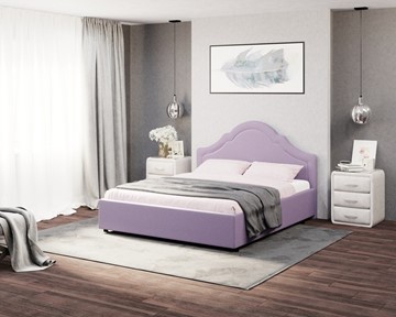 Кровать в спальню Vintage 160х200, Велюр (Forest 741 Светло-фиолетовый) в Смоленске