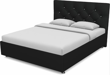 Спальная кровать Моника 1400 с основанием (Nitro Black) в Смоленске