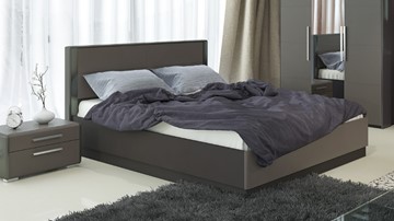 Кровать с подъемным механизмом Наоми 1600, цвет Фон серый, Джут СМ-208.01.02 в Смоленске - предосмотр