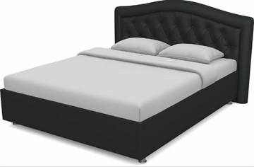 Спальная кровать Луиза 1400 с основанием (Nitro Black) в Смоленске