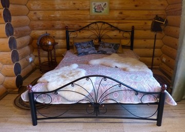 Кровать 2-спальная Фортуна 2, 1600, черный/черный в Смоленске