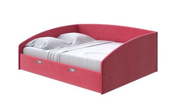 Кровать в спальню Bono 160х200, Велюр (Forest 13 Красный) в Смоленске