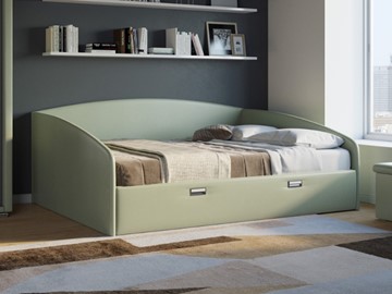 Спальная кровать Bono 180х200, Экокожа (Зеленое яблоко) в Смоленске