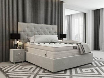 Кровать спальная Classic Compact/Island M 180х200, Флок (Велсофт Серый) в Смоленске