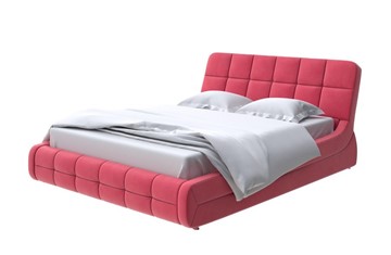 Спальная кровать Corso-6 200х200, Велюр (Forest 13 Красный) в Смоленске