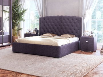 Кровать 2-спальная Dario Slim 140x200, Велюр (Лофти Слива) в Смоленске