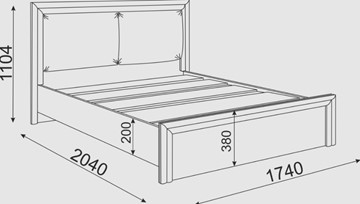 Спальная кровать Глэдис М31 (Шимо светлый/Белый текстурный) в Смоленске - предосмотр 2