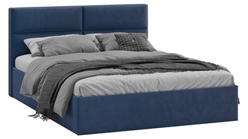 Кровать 2-спальная Глосс Тип 1 (Микровелюр Wellmart Blue) в Смоленске