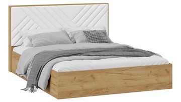 Кровать в спальню ТриЯ Хилтон Тип 1 (Дуб крафт золотой/Белый) в Смоленске