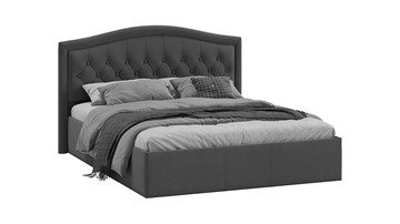 Кровать в спальню с подъемным механизмом Адель тип 1 (Велюр Графит) в Смоленске
