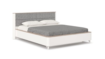 Кровать Стефания 1600 с кроватным основанием ЛД 413.150, Дуб Маувелла PR/Белый в Смоленске