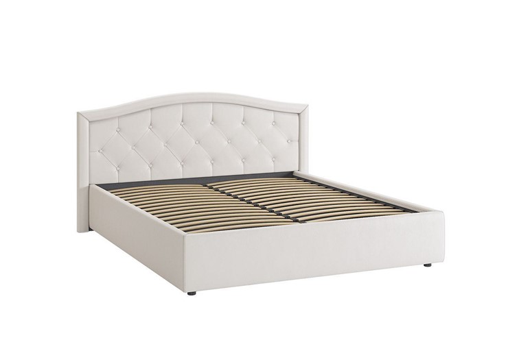Кровать в спальню Верона 1,6 белый (экокожа) в Смоленске - изображение 2