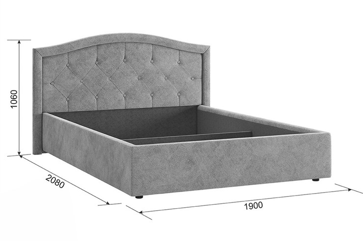 Кровать в спальню Верона 1,6 белый (экокожа) в Смоленске - изображение 4