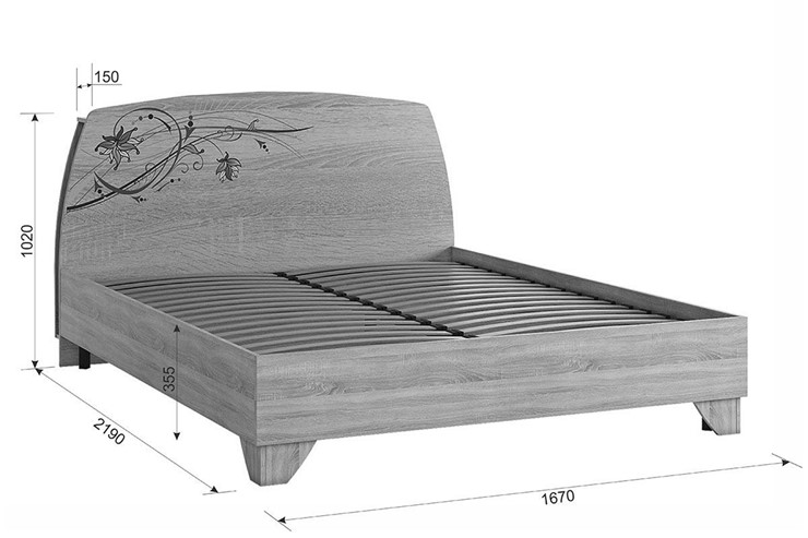Кровать спальная Виктория-1 1.6, Белое дерево в Смоленске - изображение 3