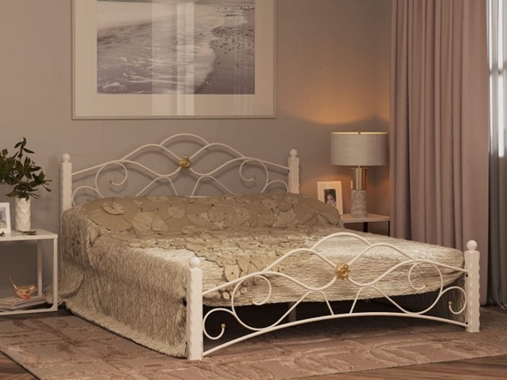 Кровать Гарда 3, 160х200, белая в Смоленске - изображение