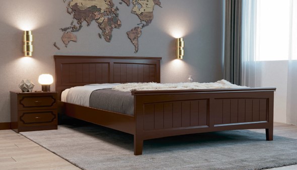 Полуторная кровать Грация-4 (Орех) 140х200 в Смоленске - изображение