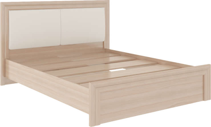 Спальная кровать Глэдис М31 (Шимо светлый/Белый текстурный) в Смоленске - изображение 1
