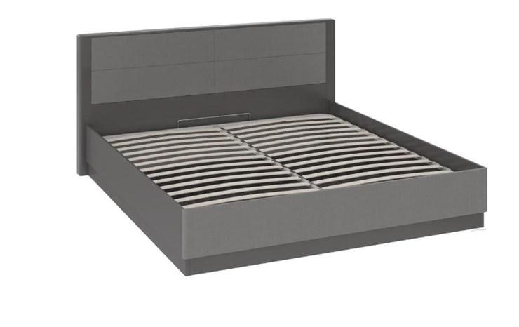 Кровать с подъемным механизмом Наоми 1600, цвет Фон серый, Джут СМ-208.01.02 в Смоленске - изображение 1