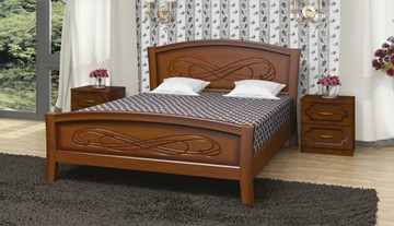 Кровать 2-спальная Карина-16 (Орех) 160х200 в Смоленске