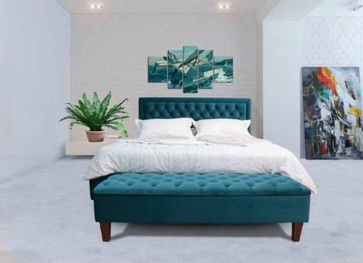 Кровать без механизма 2-спальная с высокими ножками Грета 1900х2150 мм в Смоленске - изображение 5