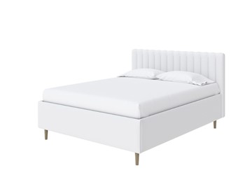 Кровать с бельевым ящиком Madison Lite 160x200, Экокожа (Белый) в Смоленске