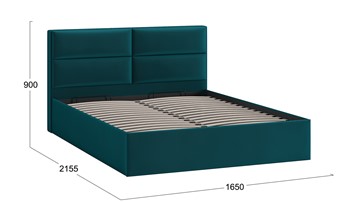 Кровать с механизмом двуспальная Глосс Тип 1 (Велюр Confetti Izumrud) в Смоленске - предосмотр 1