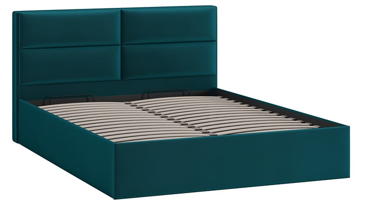Кровать с механизмом двуспальная Глосс Тип 1 (Велюр Confetti Izumrud) в Смоленске - изображение 2