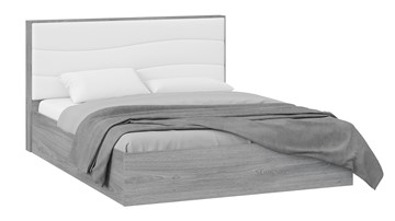 Кровать с подъемным механизмом Миранда тип 1 (Дуб Гамильтон/Белый глянец) в Смоленске - предосмотр