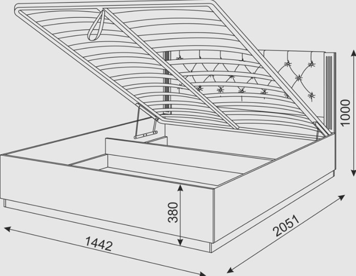 Кровать с подъемным механизмом Тиффани М26 в Смоленске - изображение 4