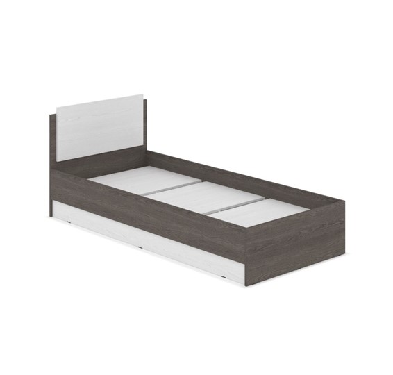Спальная кровать Аманда А09, Серый дуб/Белый в Смоленске - изображение 1
