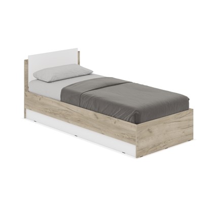 Спальная кровать Аманда А09, Серый дуб/Белый в Смоленске - изображение