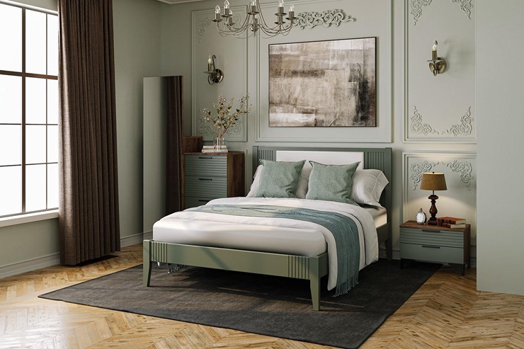 Кровать Бетти из массива сосны (Оливковый) 180х200 в Смоленске - изображение 2