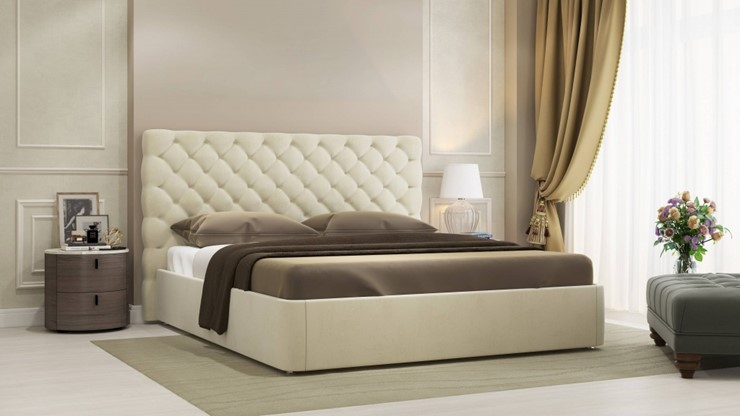 Полутороспальная кровать Эстель размер 140*200 с основанием в Смоленске - изображение 6