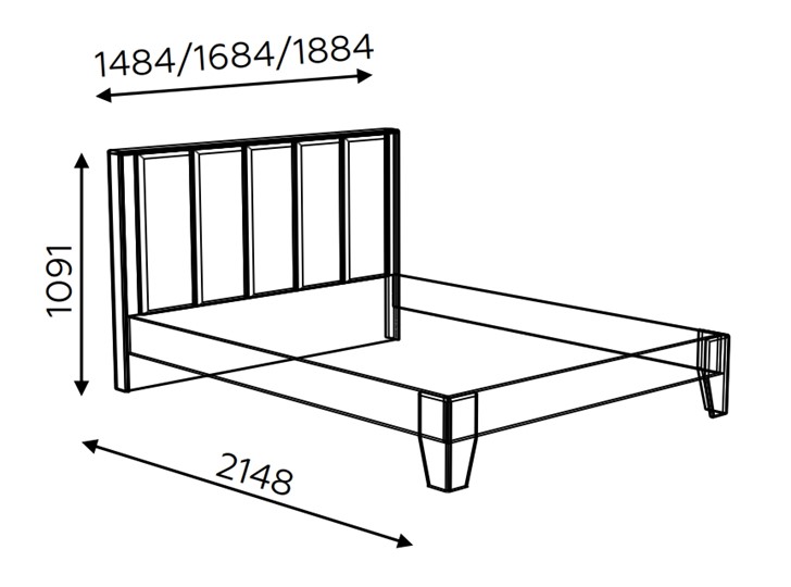 Полуторная кровать Моника 1,4 с ортопедическим основанием в Смоленске - изображение 2