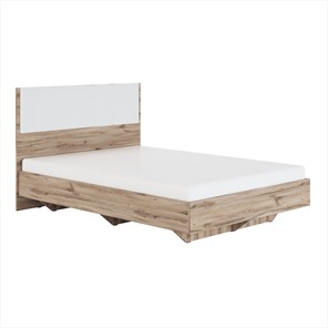 Спальная кровать Николь (мод.1.2) 1,4 белая экокожа, с ортопедическим основанием в Смоленске
