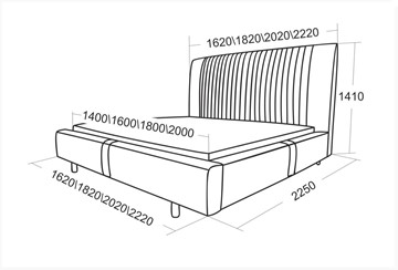 Спальная кровать Тиффани 1620 в Смоленске - предосмотр 6