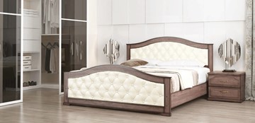 Двуспальная кровать Стиль 1, 160х200, кожзам, с основанием в Смоленске - предосмотр