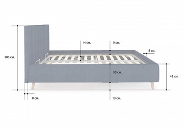 Двуспальная кровать с механизмом Alma 200х200 в Смоленске - предосмотр 3