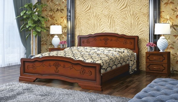 Кровать Карина-6 (Орех) 90х200 в Смоленске - изображение