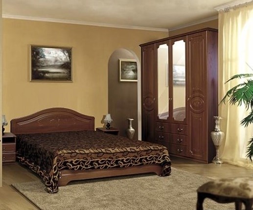 Модульная спальня Ивушка-5, цвет Итальянский орех в Смоленске - изображение