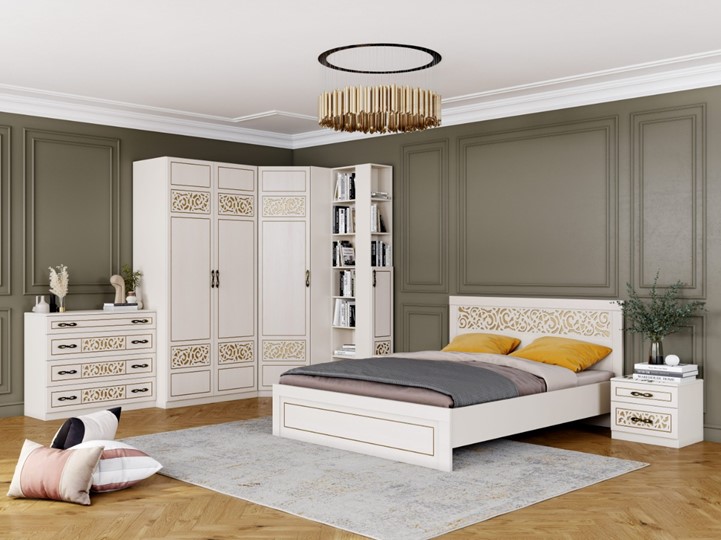 Гарнитур в спальню Оливия  Ваниль / Ясень жемчужный в Смоленске - изображение