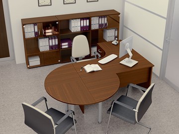 Набор мебели в офис Комфорт №2 (французский орех) в Смоленске - предосмотр