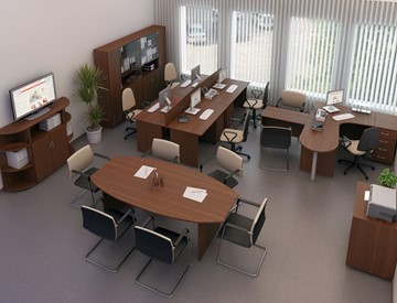 Комплект офисной мебели Комфорт №3 (французский орех) в Смоленске